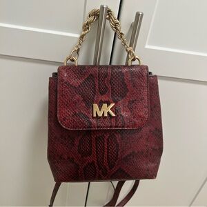 Michael Kors Mott Chain Python Mini Convertible Backpack